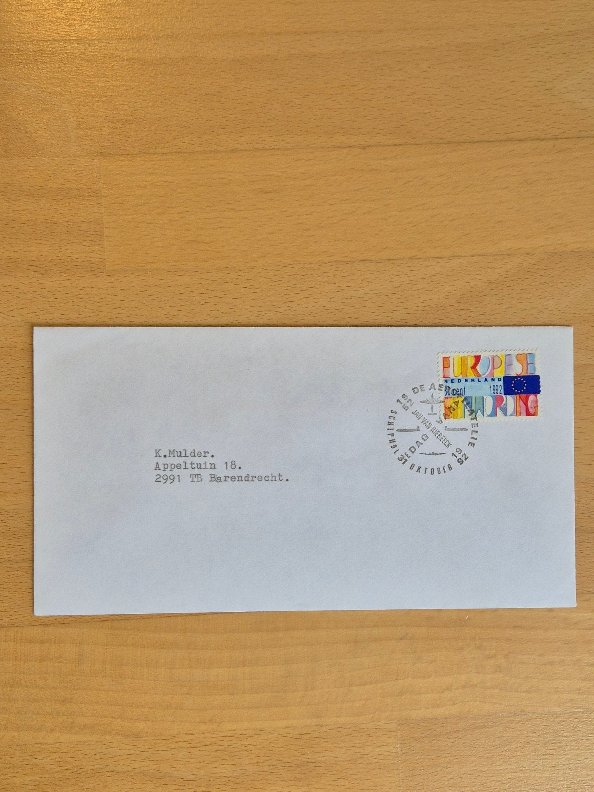 Envelop luchtvaart Schiphol, Ophalen of Verzenden, Envelop