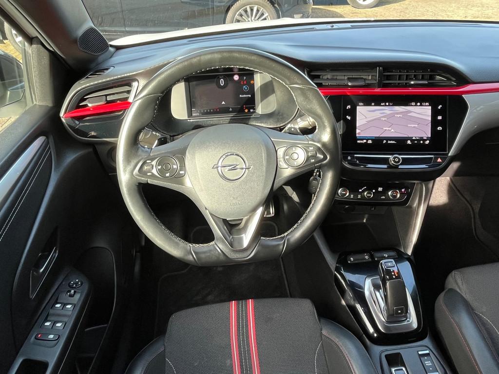 Opel Corsa 1.2 GS Line 131PK Automaat,TwoTone,Navi,Clima,Cru, Auto's, Opel, Gebruikt, 1133 kg, Leder en Stof, Wit