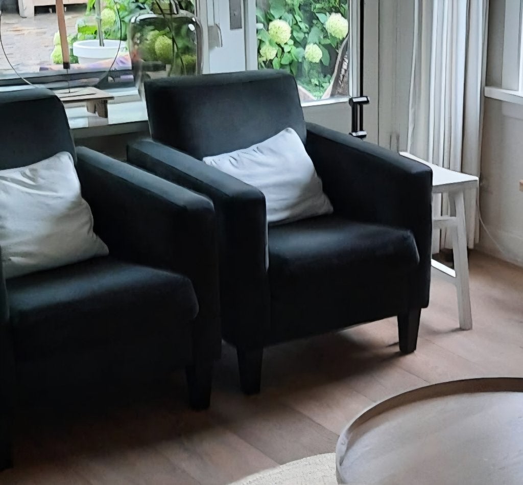 2 fauteuils, Ophalen, Gebruikt, 75 tot 100 cm, Stof