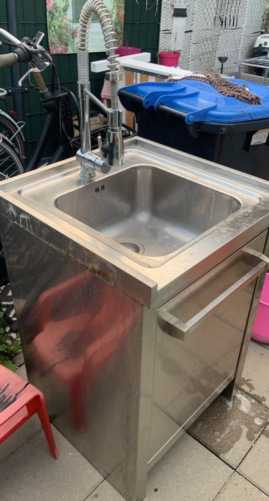 Rvs horeca spoeltafel met spoelkraan    Wasbak, Ophalen