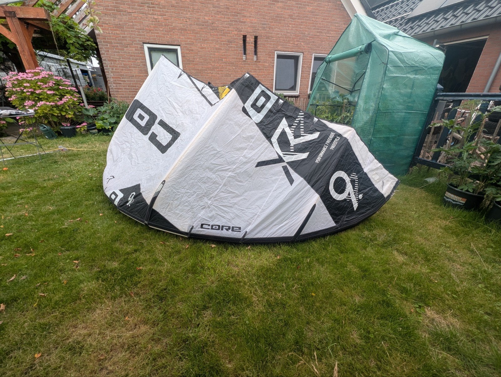 Core XR5 9m kite, Watersport en Boten, Kitesurfen, Geen board, Ophalen of Verzenden, Gebruikt, 9 m²