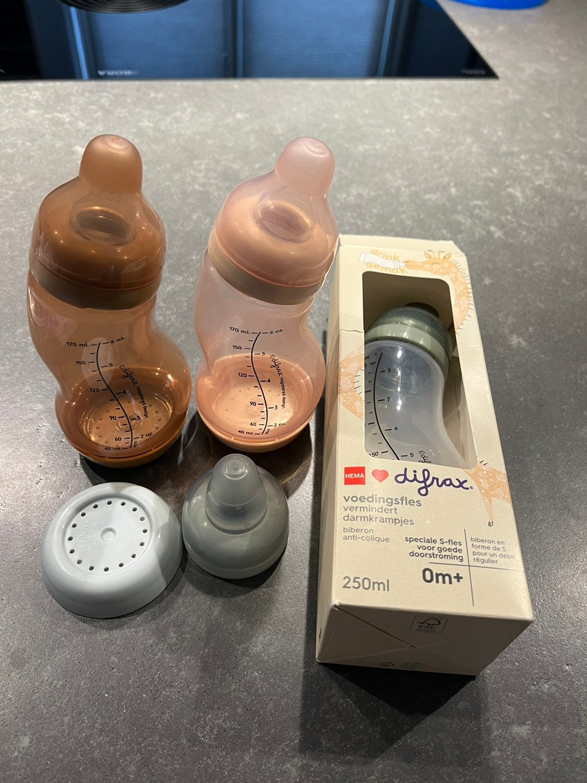 Difrax flesjes, deels ongebruikt, Ophalen, Zo goed als nieuw, Babyfles, Difrax