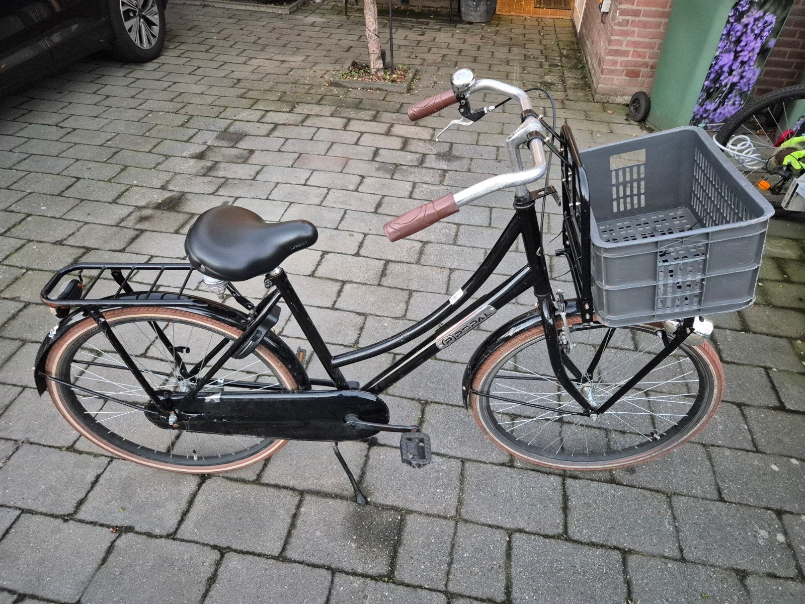 Damesfiets 26 inch met werkende verlichting en slot, Terugtraprem, Gebruikt, 50 tot 53 cm, Ophalen