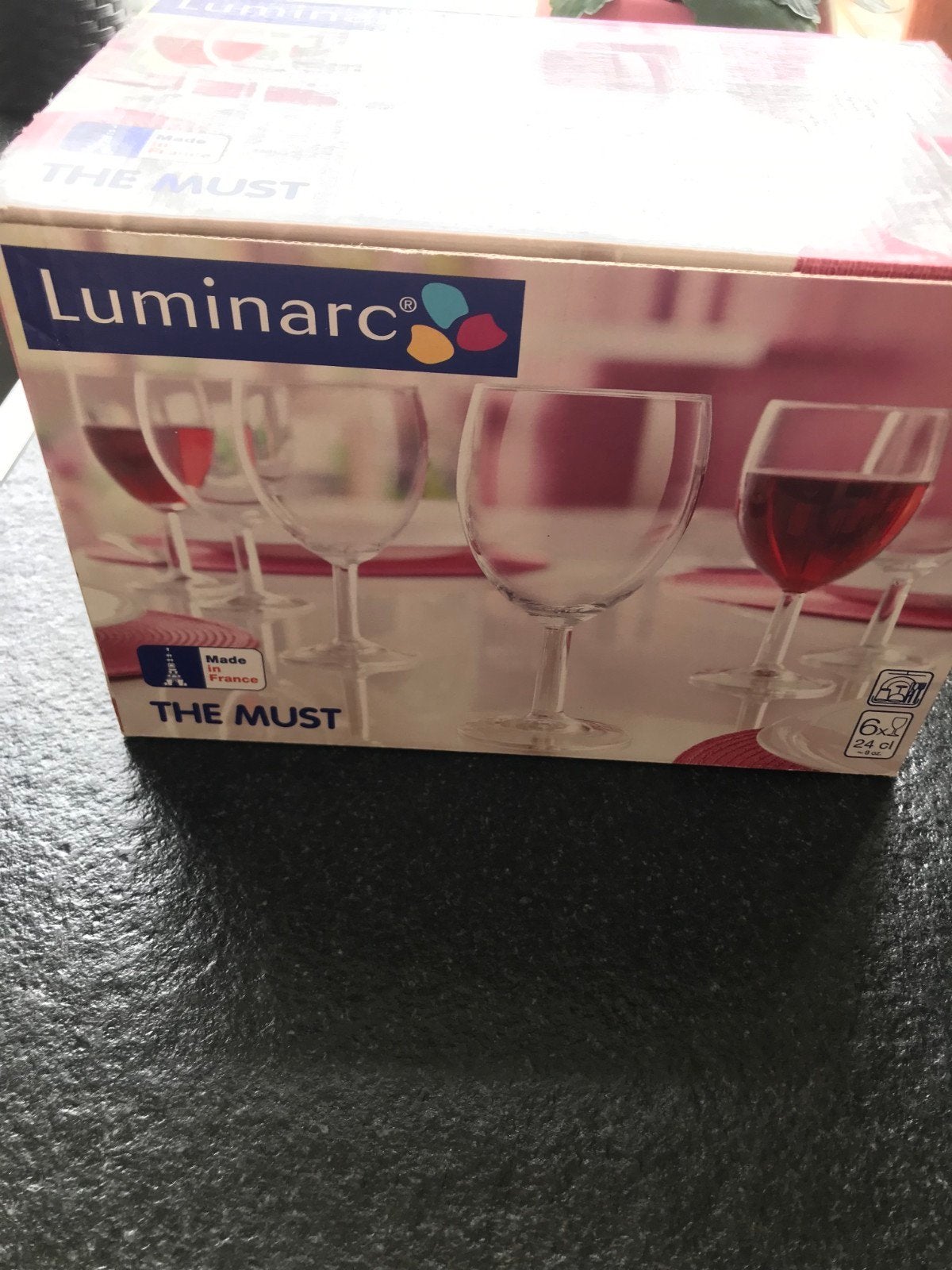 Luminarc The Must wijnglazen set - 6 stuks, 24 cl, Nieuw, Ophalen of Verzenden, Overige merken, Glas