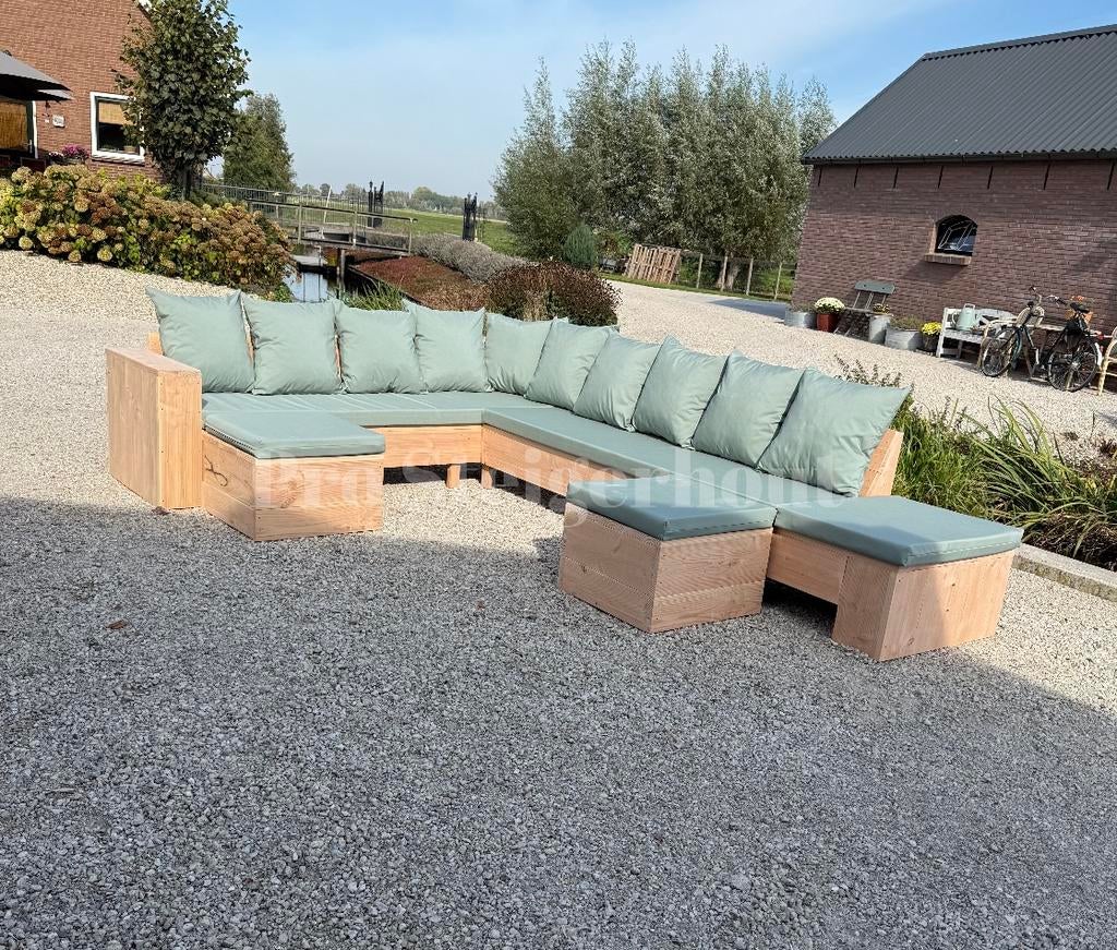 Foto 2 van Douglas Loungeset Hoekbank Tuinset Tuinmeubelen Douglashout