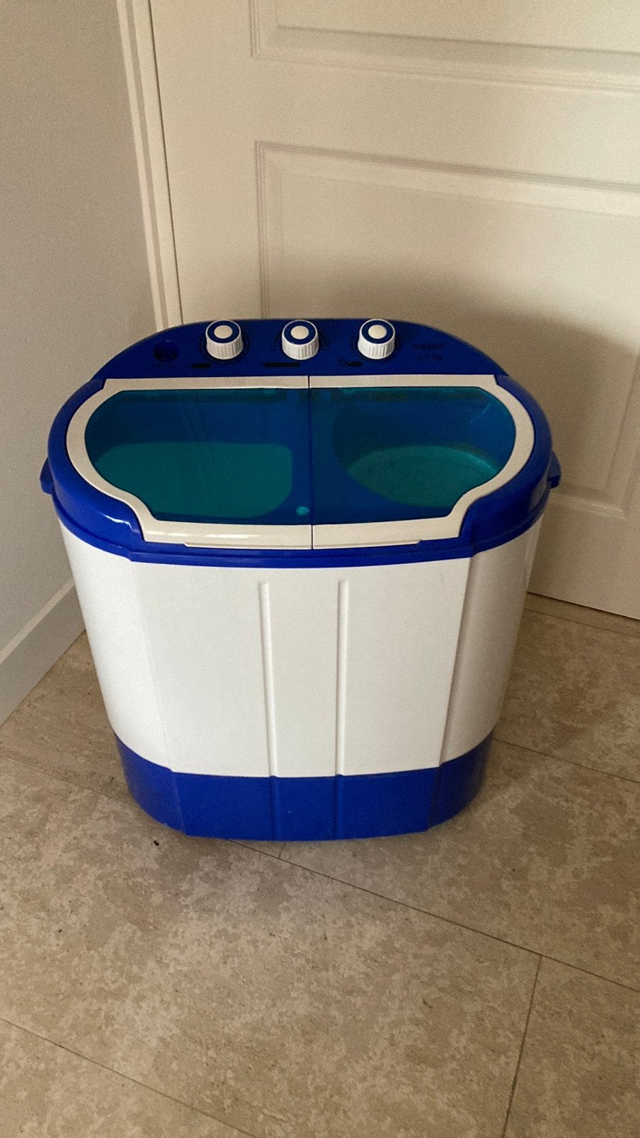 Camping wasmachine Mestic, Witgoed en Apparatuur, Wasmachines, Ophalen, Gebruikt, 1200 tot 1600 toeren, Minder dan 85 cm