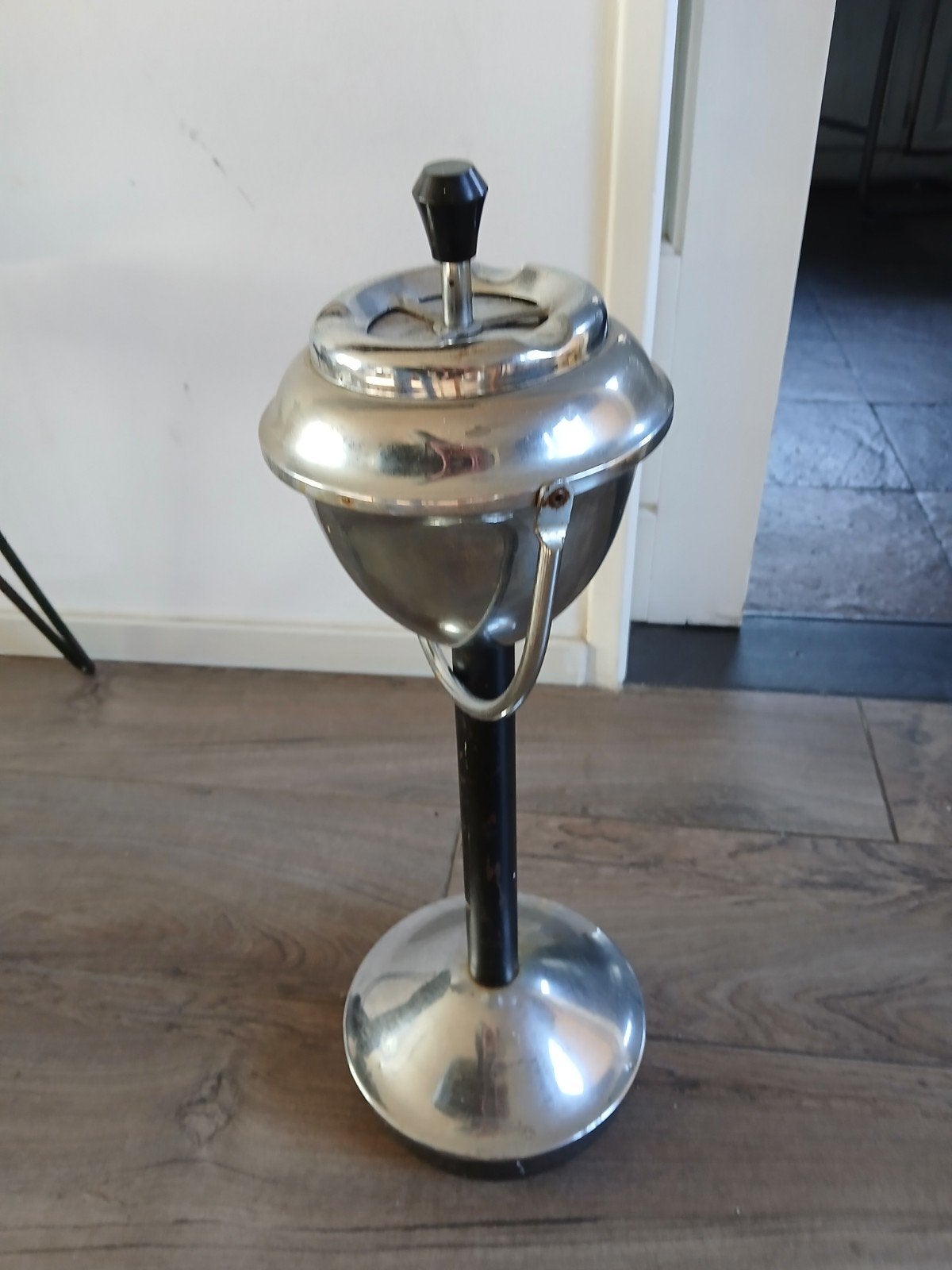 Mooie vintage asbak op standaard - 53 cm hoog, Ophalen of Verzenden, Gebruikt, Asbak