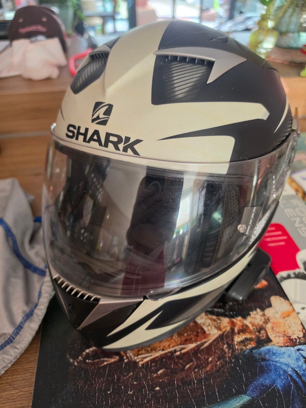Shark S9000C Integraalhelm met Pinlock en Zonnevizier, Motoren, Ophalen of Verzenden, Tweedehands, Integraalhelm, Shark