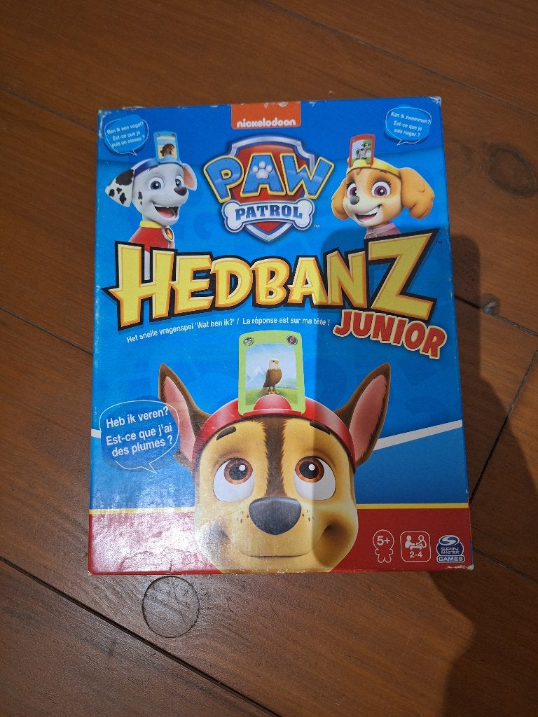 Hedbanz junior Paw Patrol, Een of twee spelers, Ophalen, Zo goed als nieuw, Nickelodeon