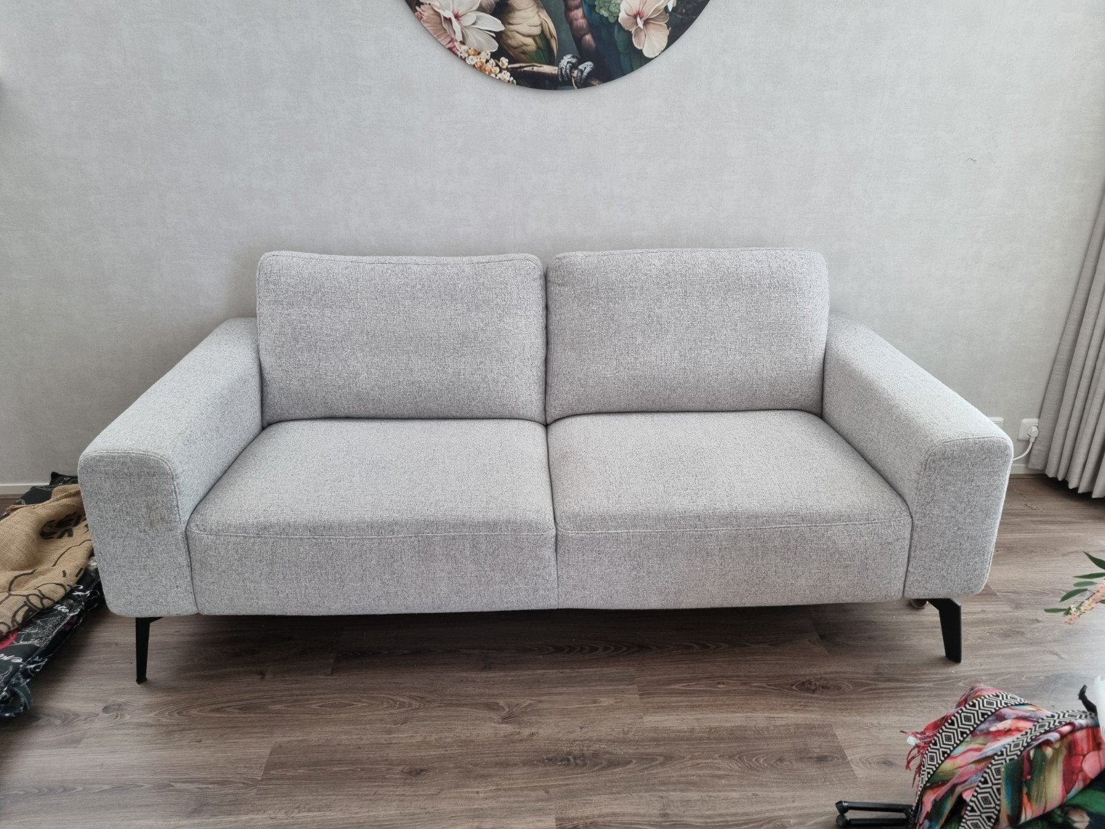 Comfortabele beige tweepersoonsbank, Ophalen, 150 tot 200 cm, Tweepersoons, 75 tot 100 cm