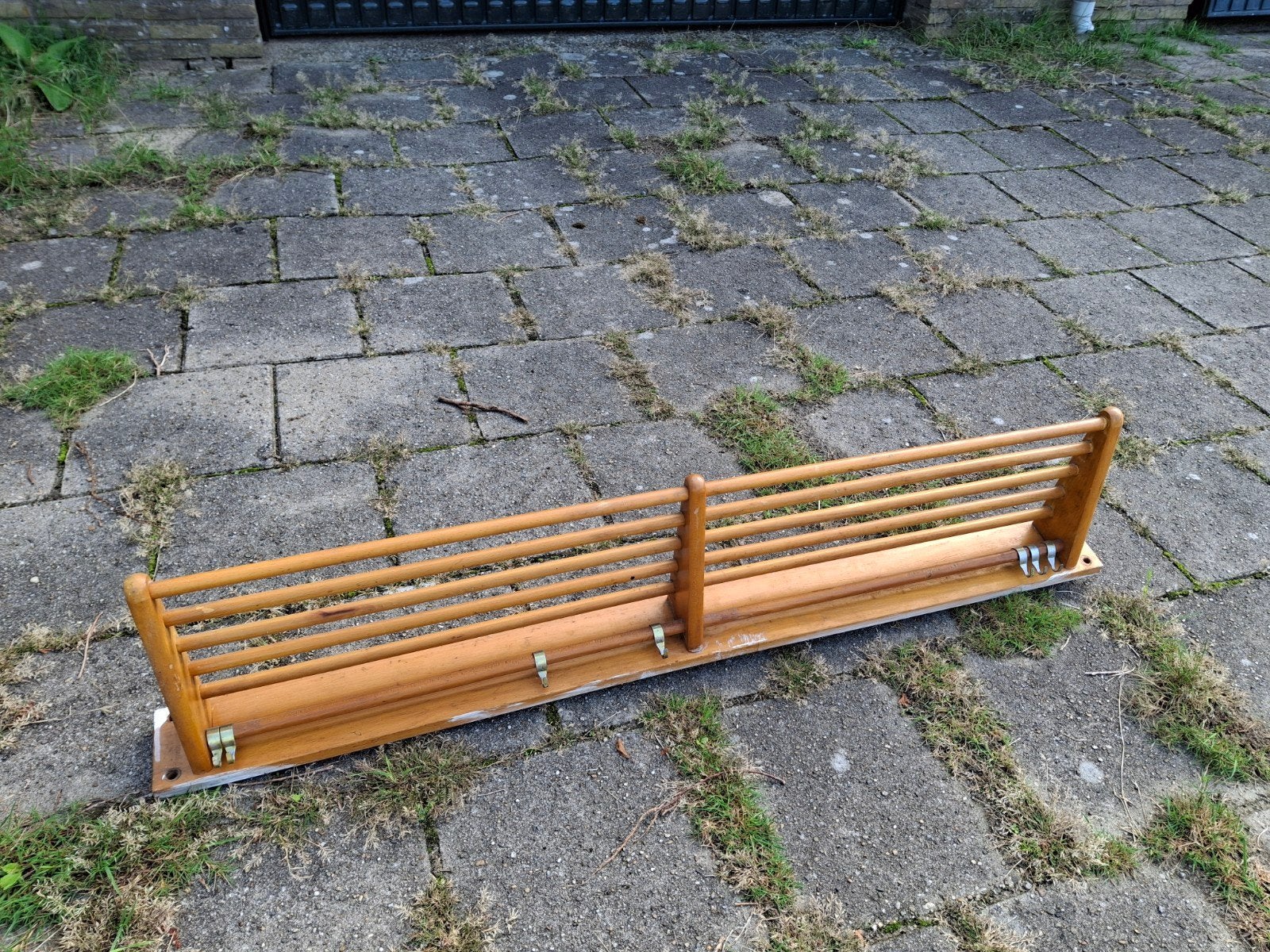 Vintage houten pannenrek, Gebruikt, Minder dan 100 cm, Hout, Ophalen