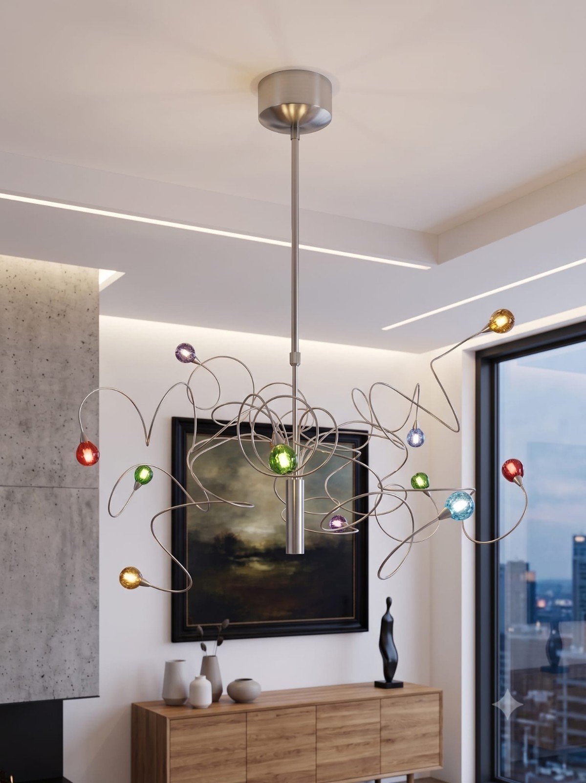 Originele Harco Loor Strawberry Hanglamp (12-lichts RVS), Modern, Design, Abstract, Overige fittingen, Ophalen of Verzenden, Zo goed als nieuw