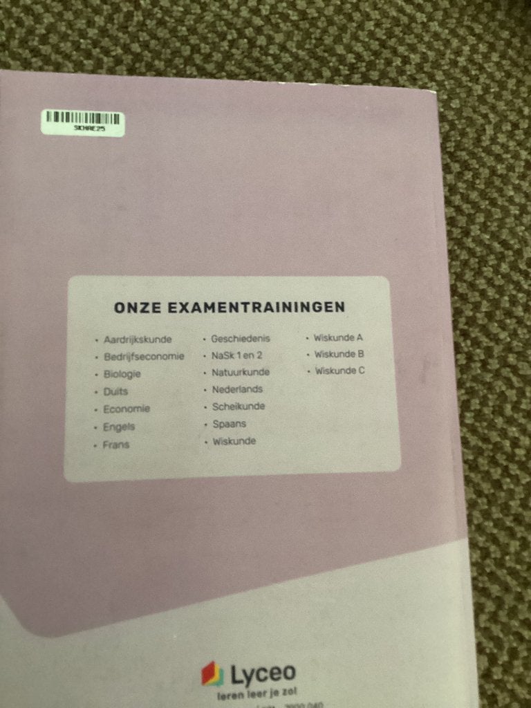 Lyceo examenbundel scheikunde havo 2025, Ophalen, Gebruikt