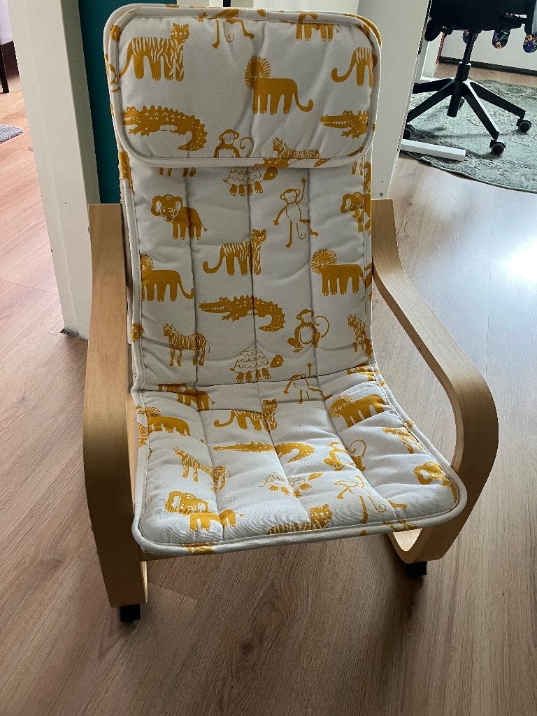 Poang kinderstoel Ikea dierenprint, Ophalen, Gebruikt, Overige typen