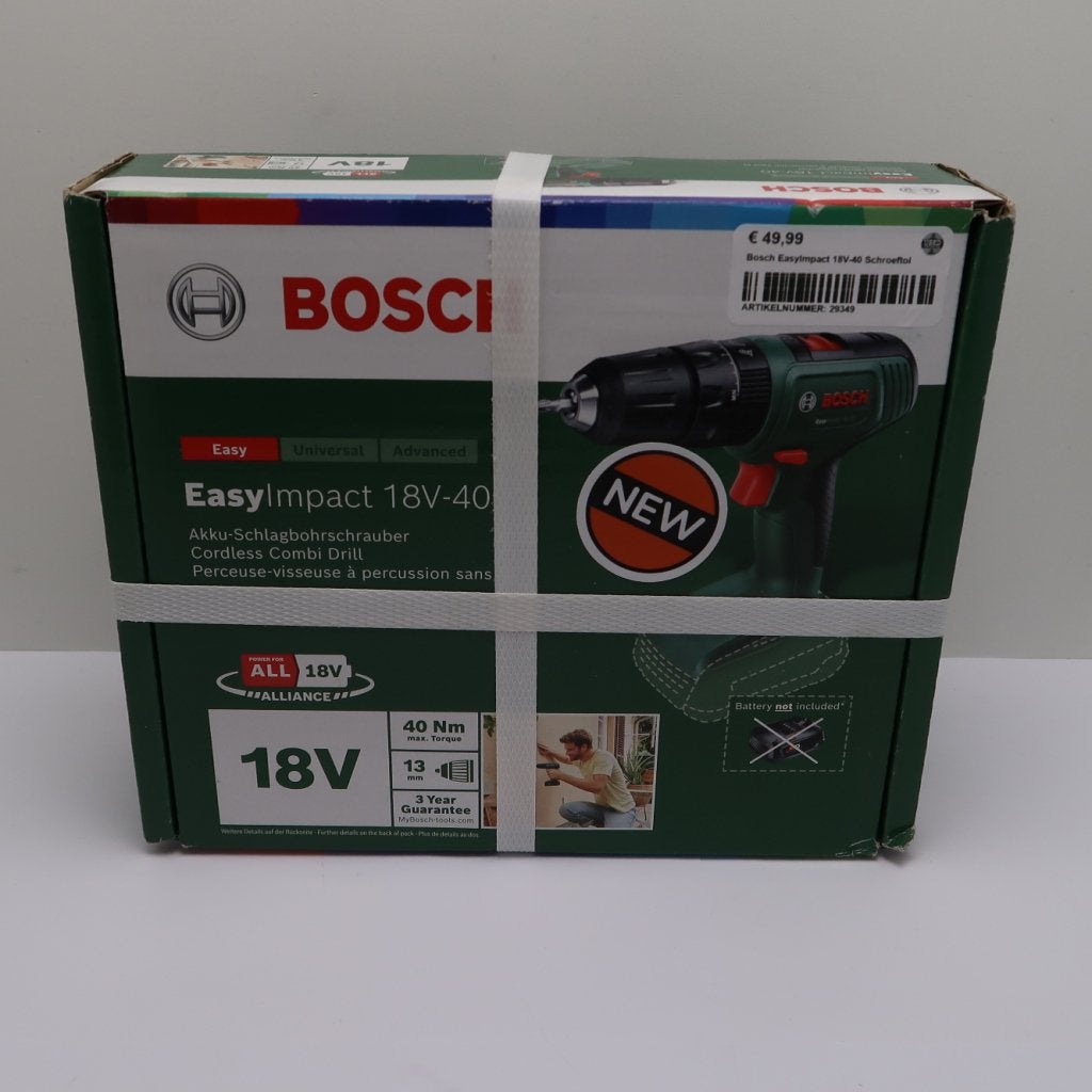 Bosch EasyImpact 18V-40 Body | Nieuw in Doos, Bosch, Gebruikt, Support@bosch.com, Robert Bosch GmbH
Robert-Bosch-Platz 1
70839 Gerlingen-SchillerhÃ¶he
Germany