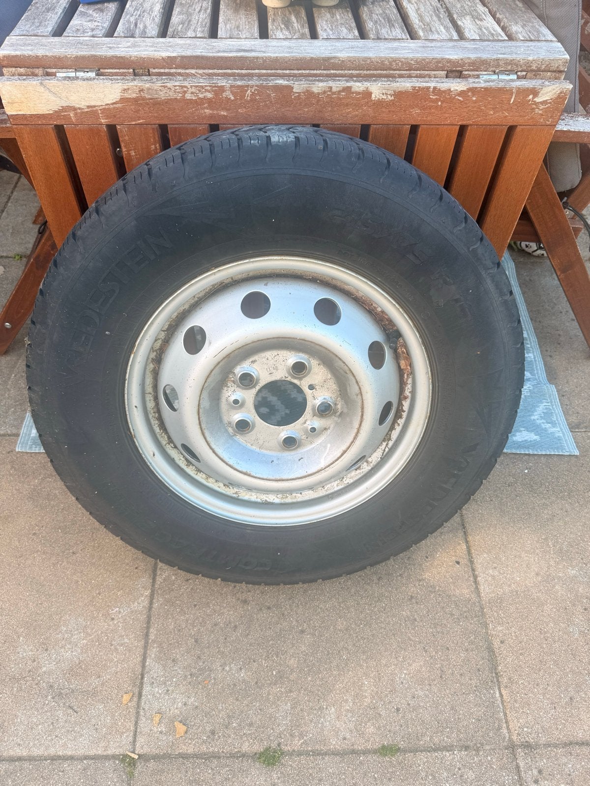 3x Band met velg Fiat Ducato Maxi 215/75 R16 All Season, Auto-onderdelen, Banden en Velgen, Ophalen, 16 inch, Banden en Velgen