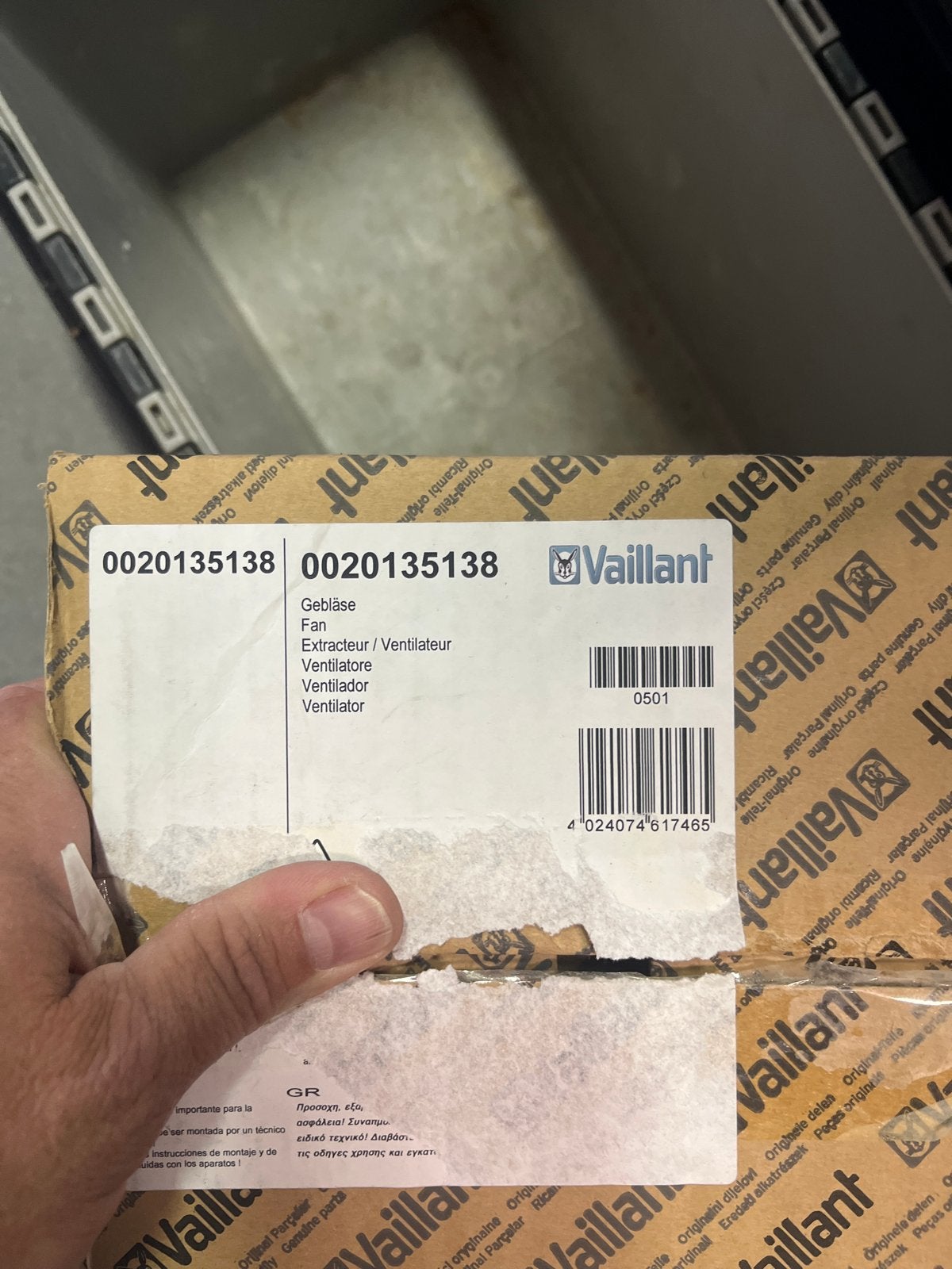 Vaillant Ventilator 0020135138 - Nieuw in doos, Ophalen, Nieuw