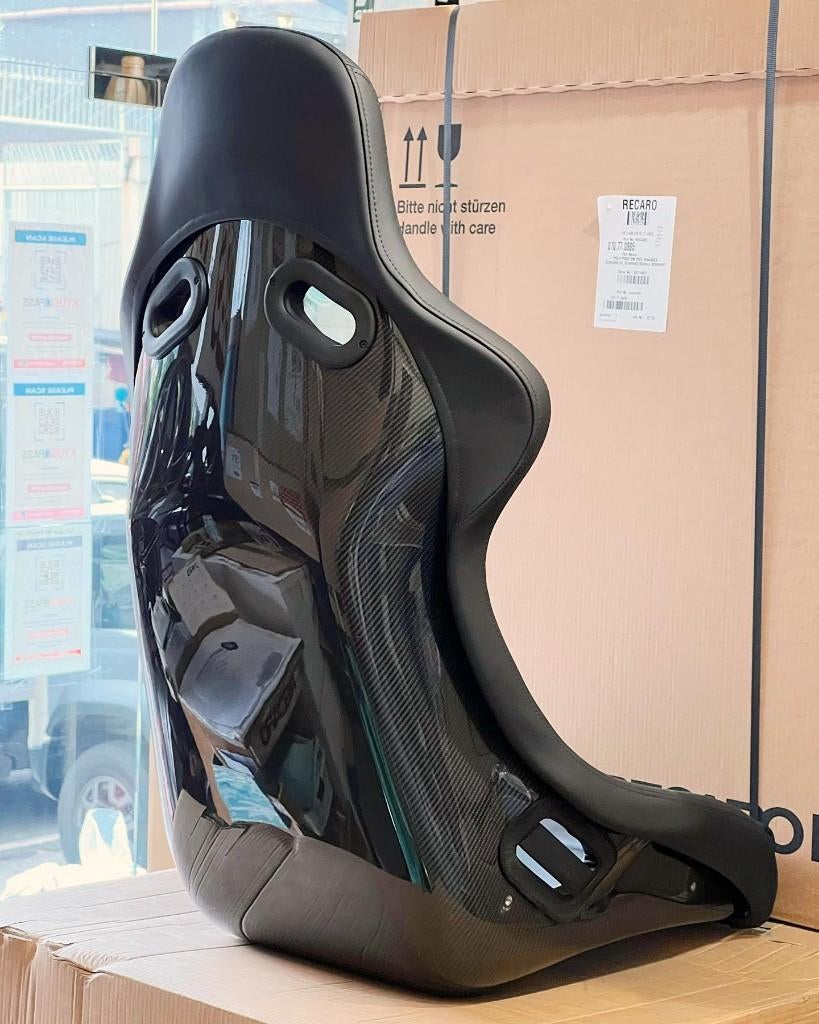 Recaro Pole Position leder carbon kuipstoel schaalstoel, Auto diversen, Tuning en Styling, Ophalen of Verzenden