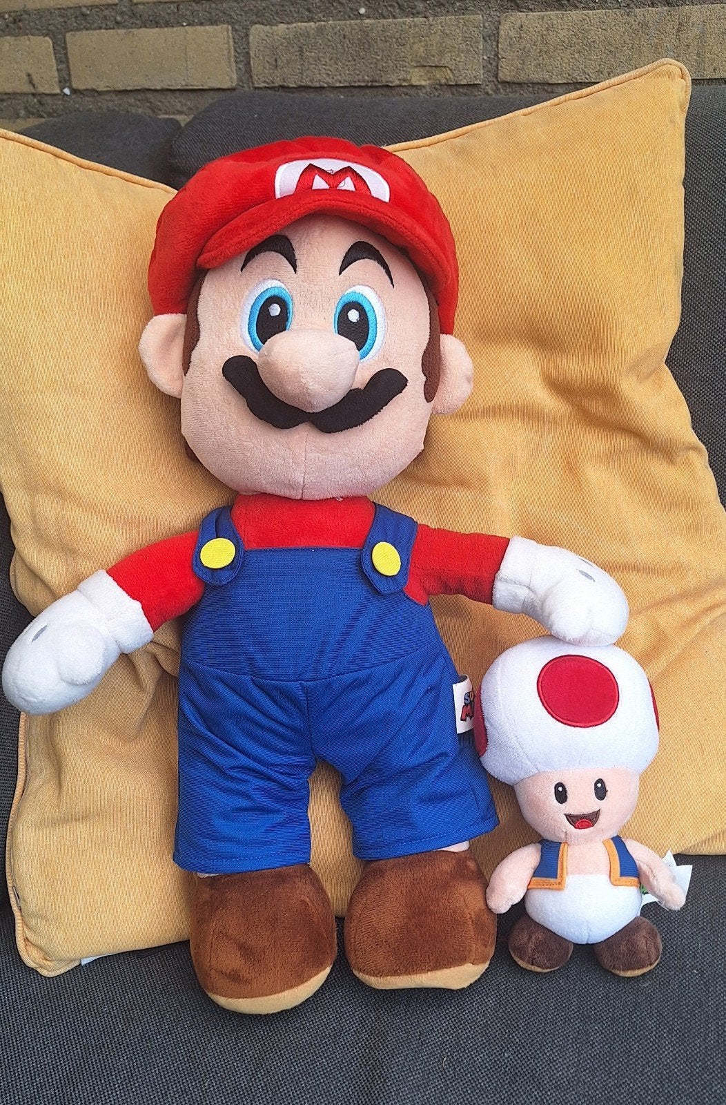 Super Mario knuffels en kussen - Nintendo, Gebruikt, Overige typen, Ophalen of Verzenden, Met label
