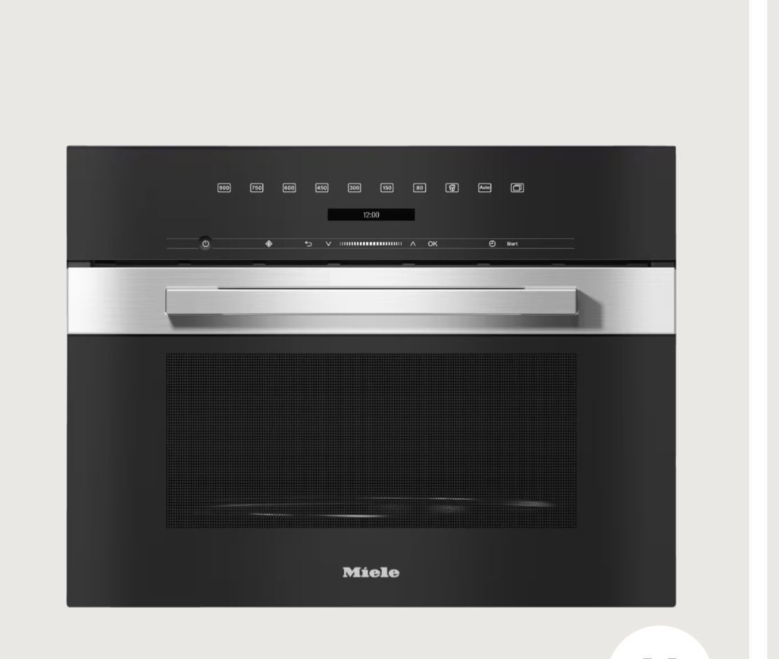 Miele magnetron Pureline M7240CLST - NIEUW!, Ophalen, Hete lucht, Nieuw, Magnetron