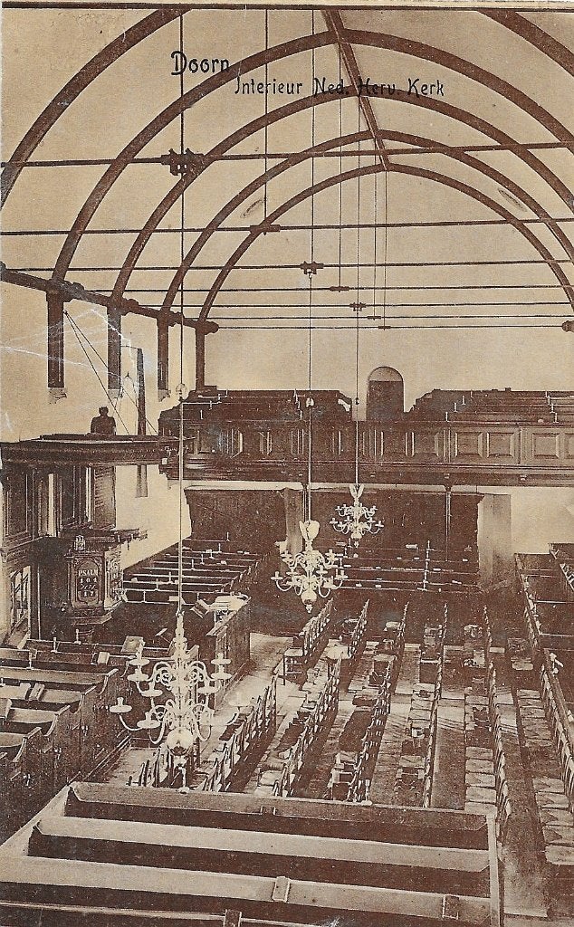 AK Doorn - Interieur Ned. Herv. Kerk, Verzenden, Voor 1920, Ongelopen, Utrecht