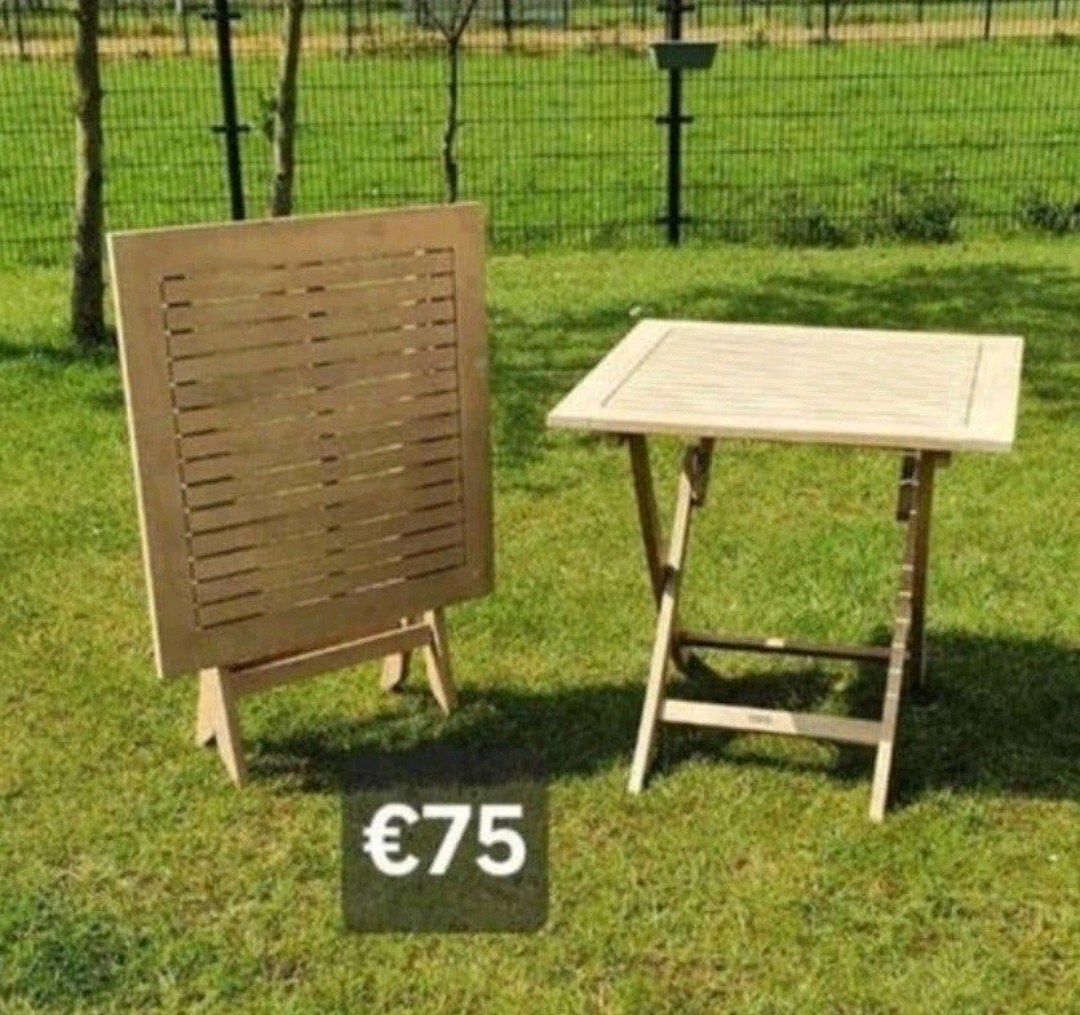 ACACIA HOUTEN INKLAPBARE TUINTAFEL €75, Ophalen, Nieuw