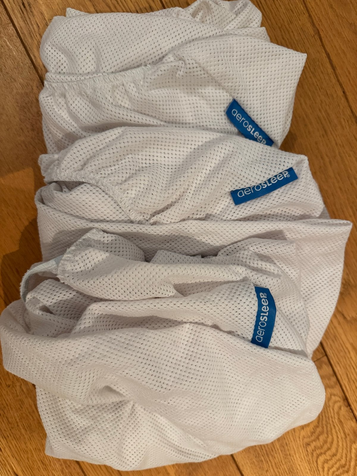 3x Aerosleep matrasbeschermer ledikant, Gebruikt, Overige maten, Overige materialen, Ademend