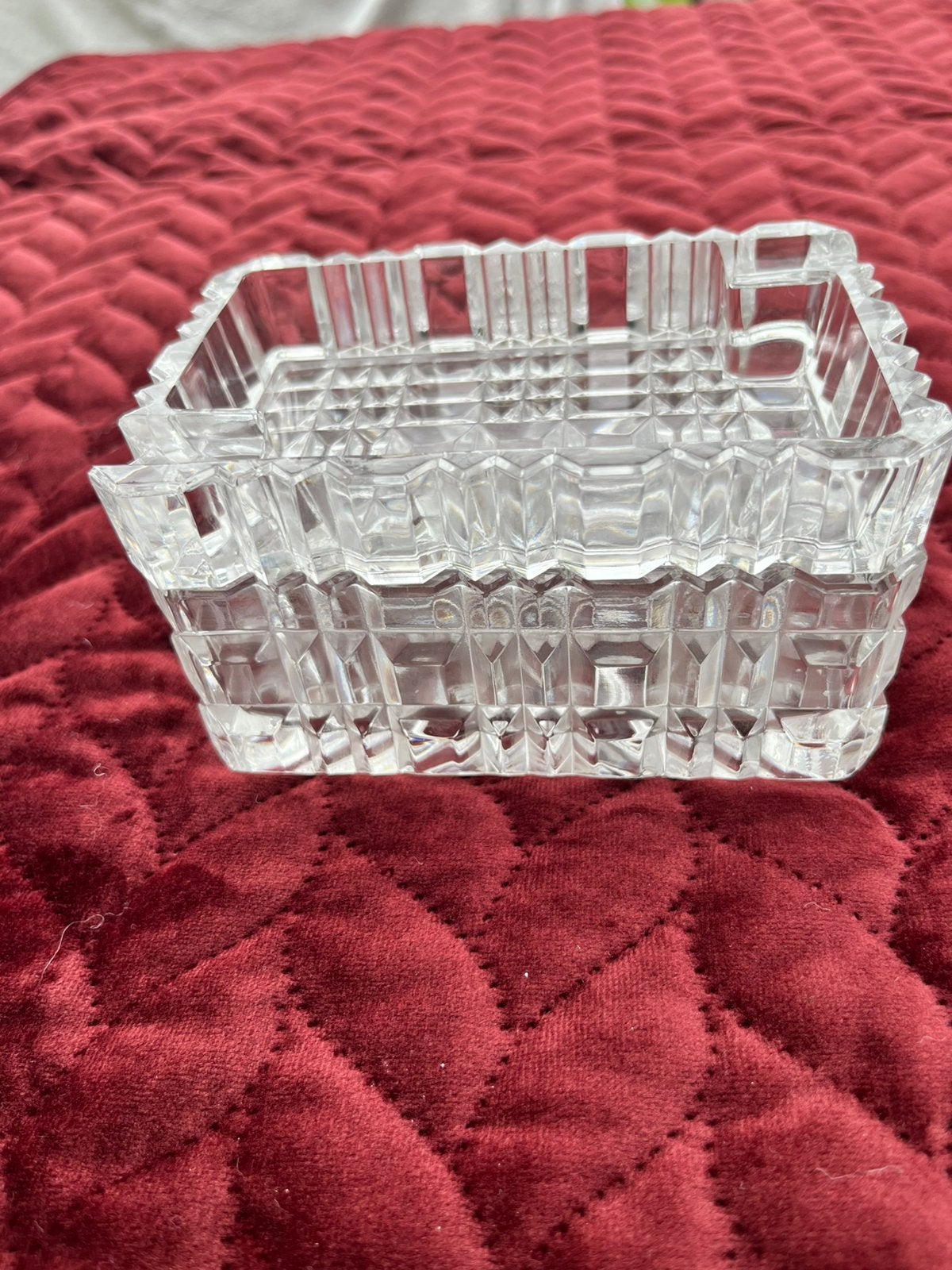 Kristallen sigarettendoos/asbak, Antiek en Kunst, Antiek | Glas en Kristal, Ophalen of Verzenden
