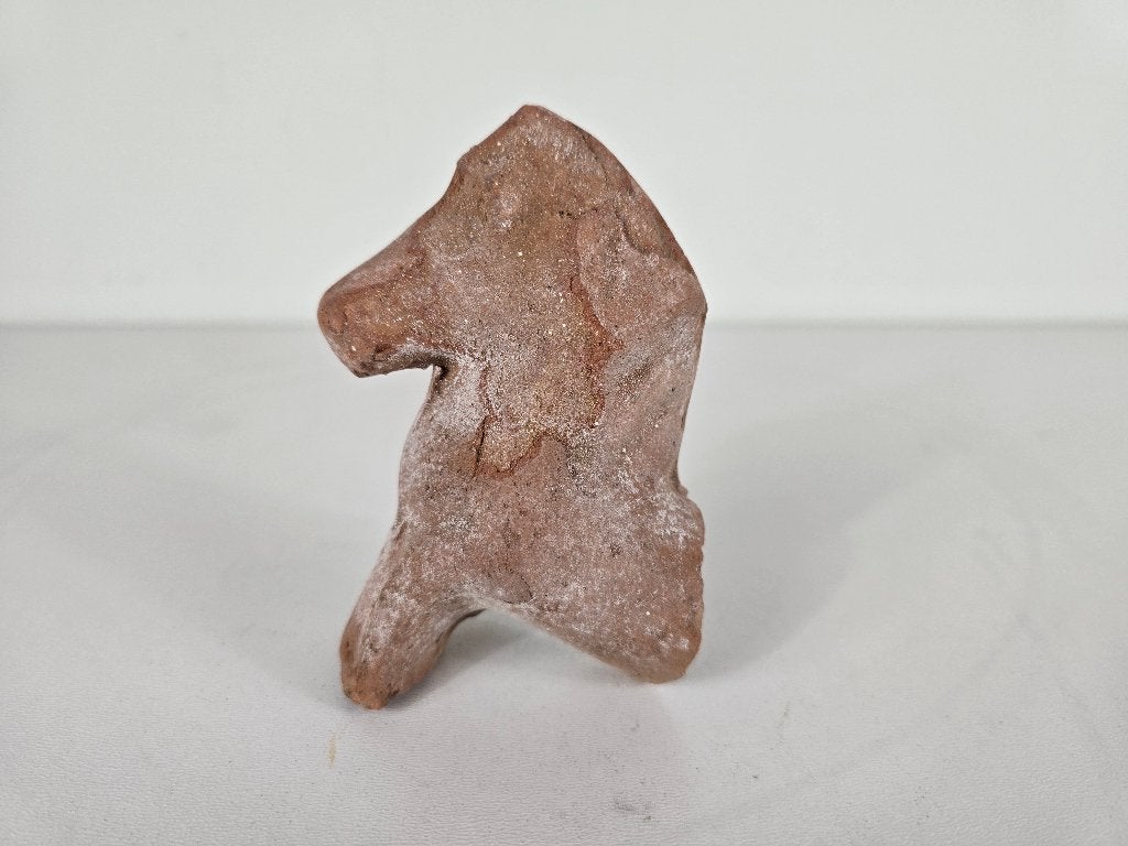 Fragment hoofd paard, terracotta, China, Han-dynastie, Ophalen of Verzenden