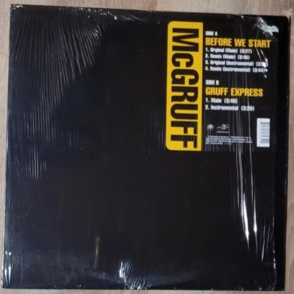 McGruff - Before We Start, Ophalen of Verzenden, Zo goed als nieuw, 12 inch, Overige typen