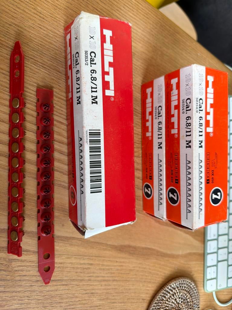 Hilti schietpatronen voor bouw-nietpistool (2x nr 7, 1x nr 6, Ophalen of Verzenden, Nieuw