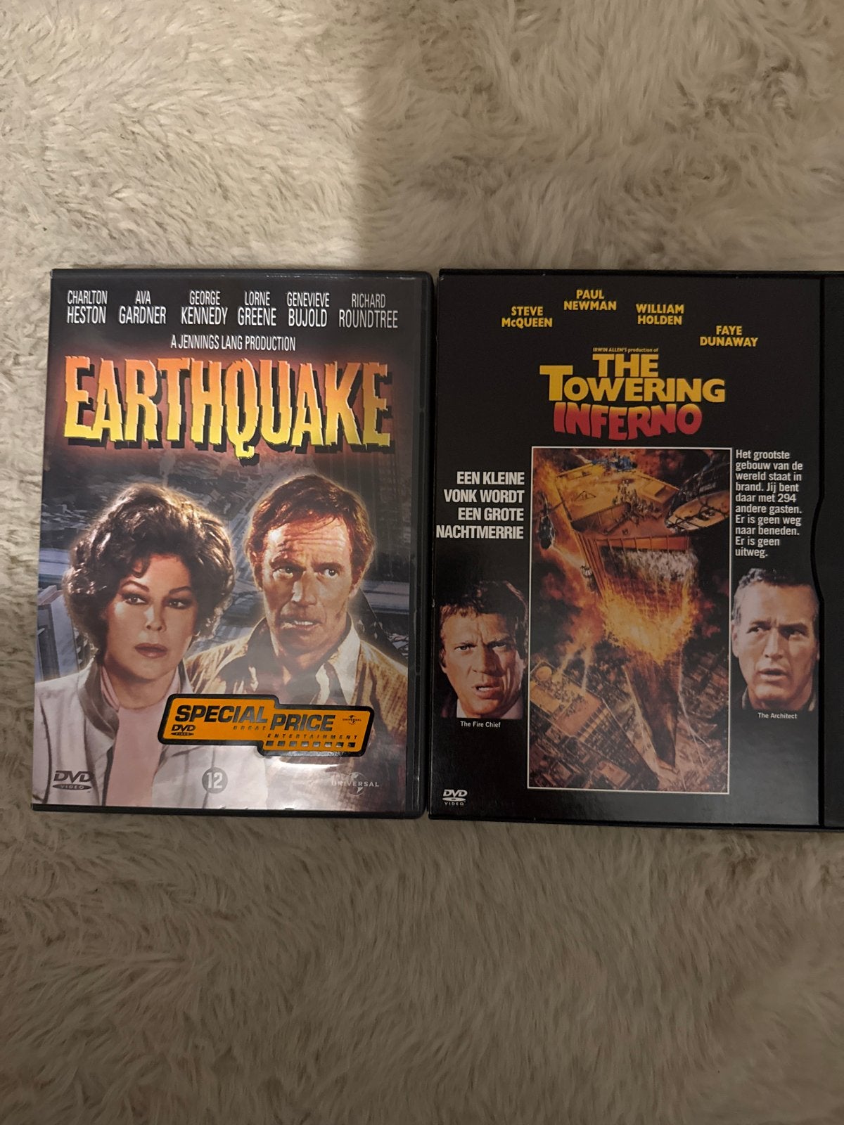 Earthquake & The Towering Inferno DVD Boxset, Vanaf 12 jaar, Ophalen of Verzenden, Zo goed als nieuw, Inclusief doosje