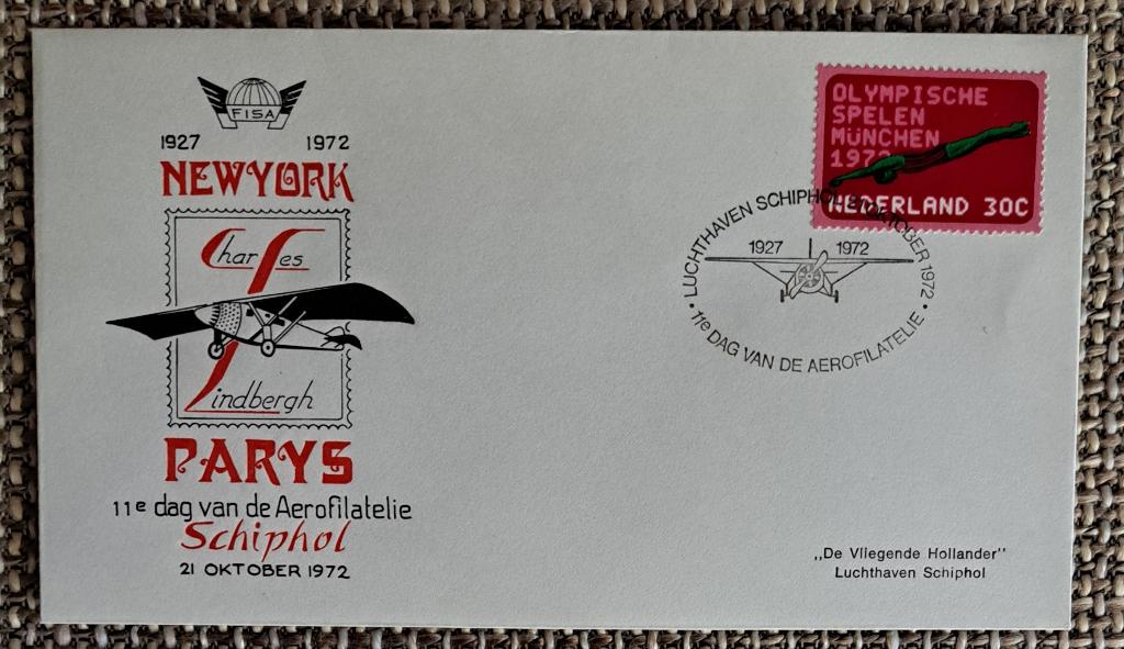 Envelop 11e dag Aerofilatelie SCHIPHOL 21oktober 1972, Postzegels en Munten, Ophalen of Verzenden, Envelop