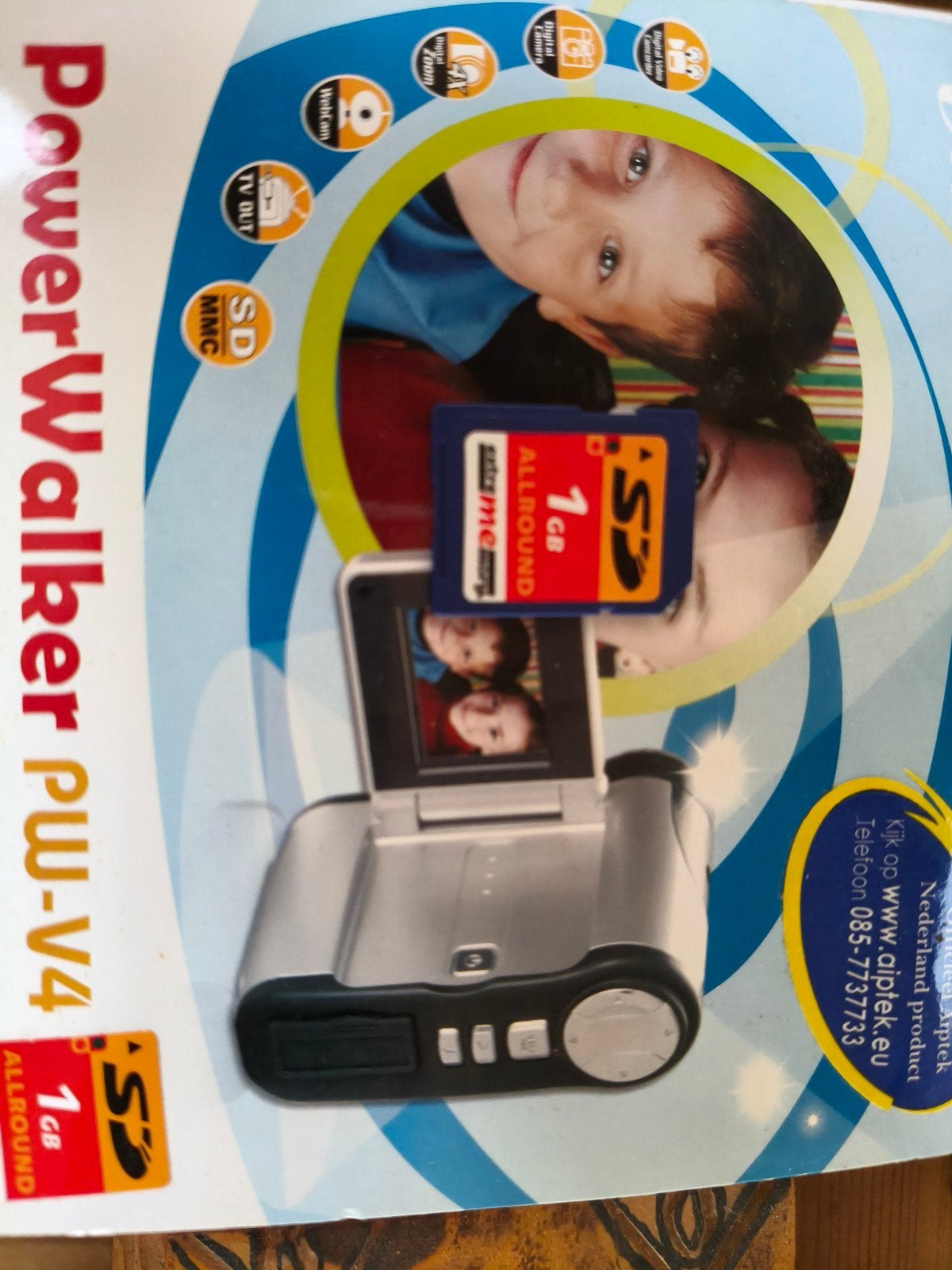 PowerWalker PW-V4 digitale camcorder met 1GB SD-kaart, Ophalen of Verzenden