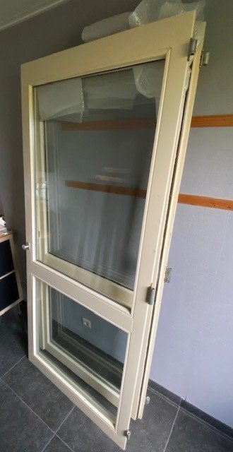 Vensterdeur - Ramen - Deuren, Ophalen, Gebruikt, Minder dan 200 cm, Glas