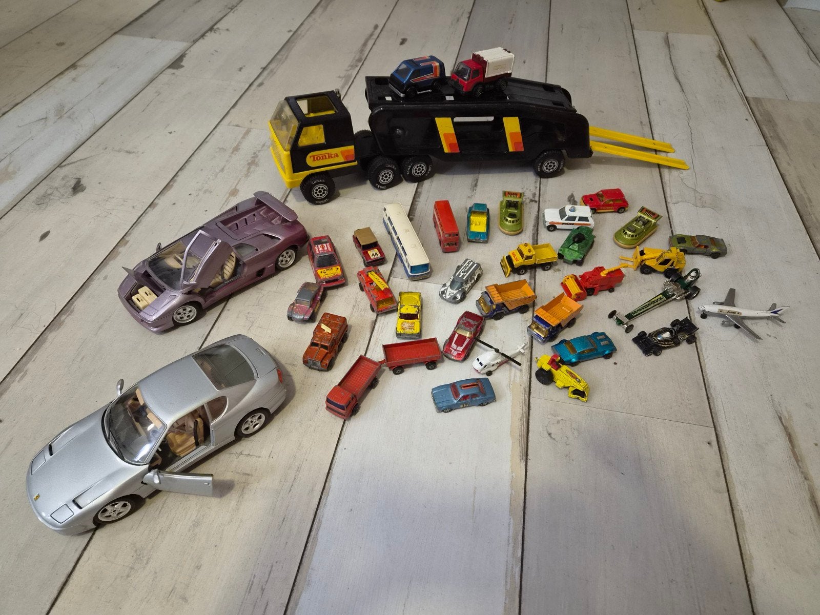 Grote collectie speelgoedauto's en vrachtwagens, Ophalen of Verzenden, Gebruikt