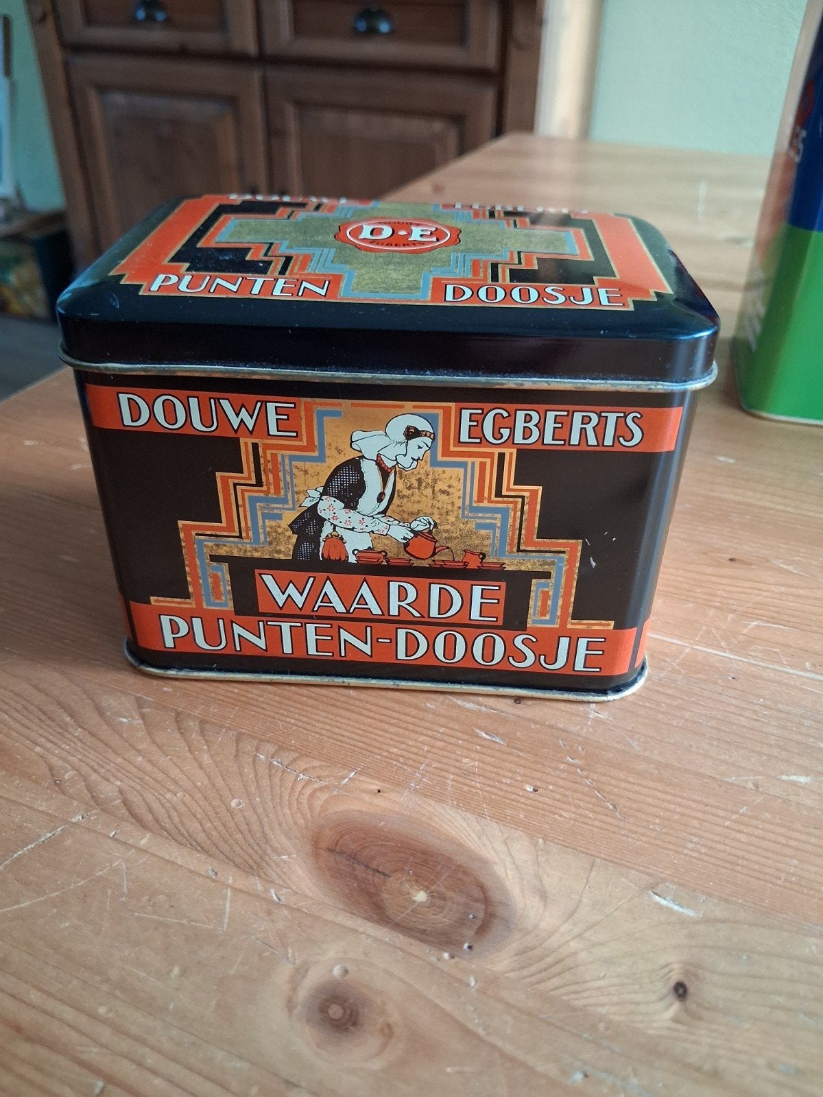 Douwe Egberts Waardepunten-Doosje, Verzamelen, Blikken, Gebruikt, Koffie, Douwe Egberts, Ophalen of Verzenden