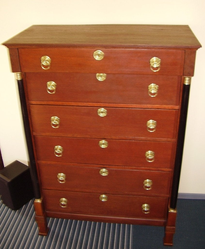 Prachtige eiken empire chiffonaire ladenkast, Ophalen