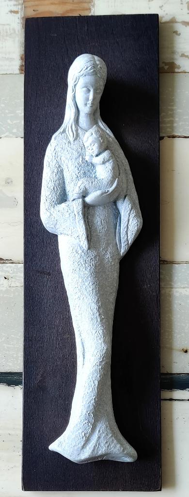Prachtig groot wandbord van Maria Madonna, Ophalen of Verzenden, Zo goed als nieuw, Overige typen, Christendom | Katholiek