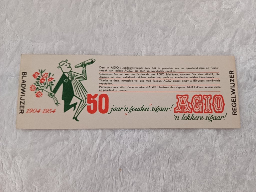 Agio - 50 jaar ´n "gouden" sigaar, Verzamelen, Verzenden, Gebruikt