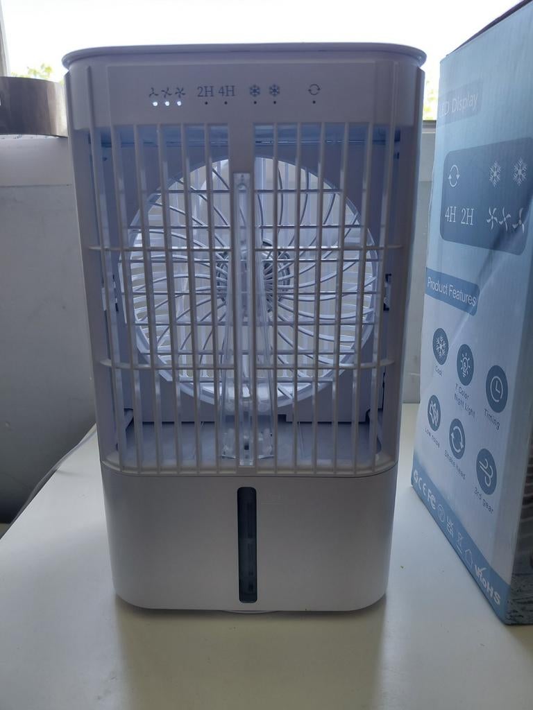 Compacte Aircooler met Watertank - Draagbare Luchtkoeler, Witgoed en Apparatuur, Airco's, Zo goed als nieuw, Tafel- of Grondventilator