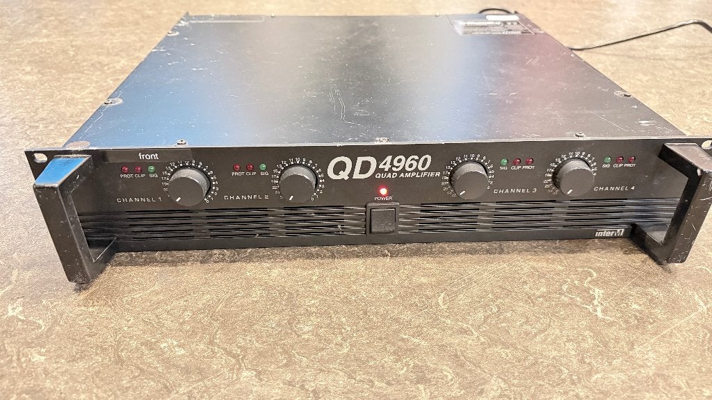 Inter-M QD4960 versterker, Audio, Tv en Foto, Versterkers en Receivers, Gebruikt, 120 watt of meer, Stereo, Ophalen