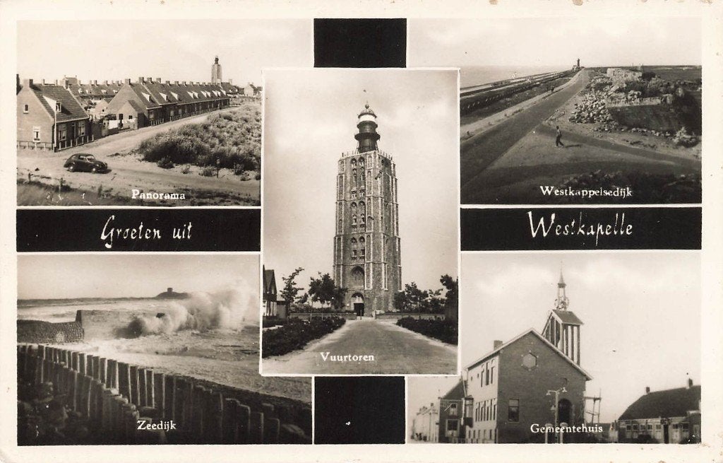 Groeten uit Westkapelle, Ophalen of Verzenden, 1940 tot 1960, Gelopen, Zeeland
