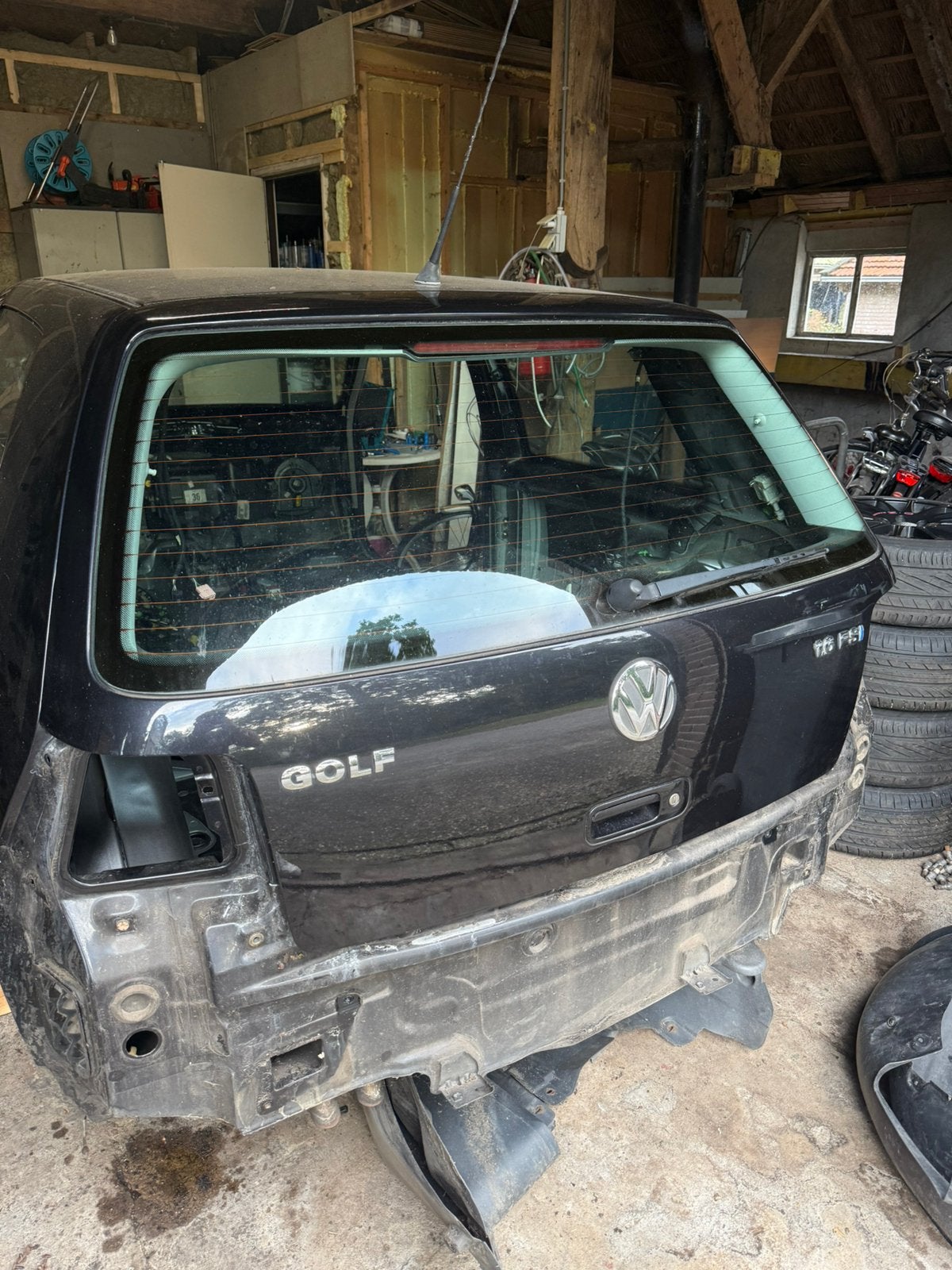 Achterklep zwart golf 4, Ophalen, Achter, Volkswagen, Achterklep