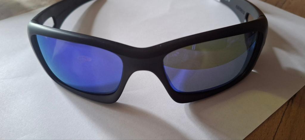 Oakley Crankcase Zonnebril - Zwart met Blauwe Glazen, Zonnebril, Zwart, Nieuw, Ophalen of Verzenden