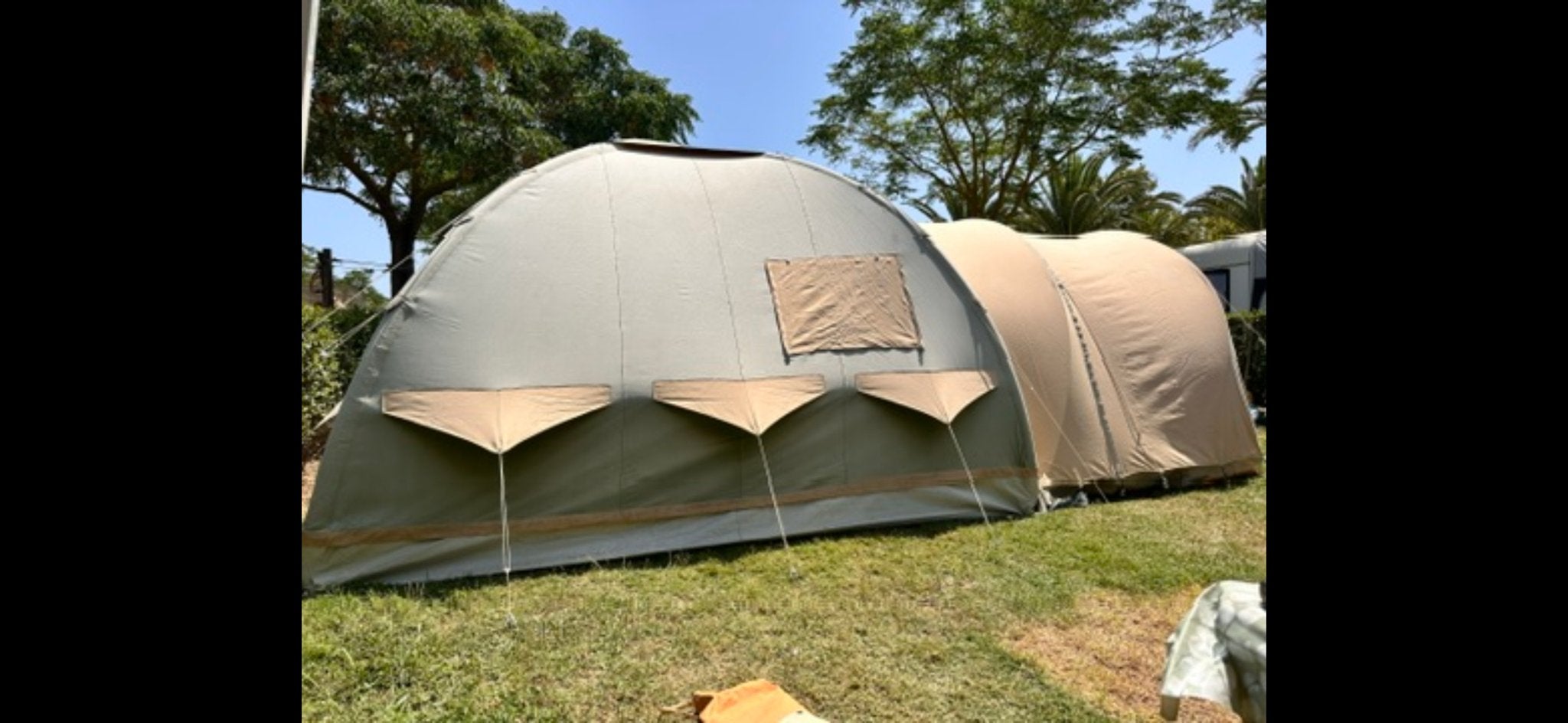 Karsten Tent 380 met complete luifelset - Goede staat, Ophalen, Gebruikt, Tot en met 4