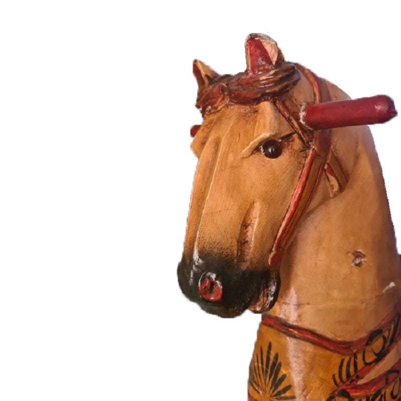 Vintage Hobbelpaard Antieke Houten Paard Schommelpaard, Antiek en Kunst, Curiosa en Brocante, Ophalen of Verzenden