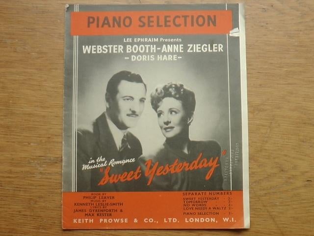 Sweet yesterday selection - voor piano, Gebruikt, Klassiek, Ophalen of Verzenden, Artiest of Componist