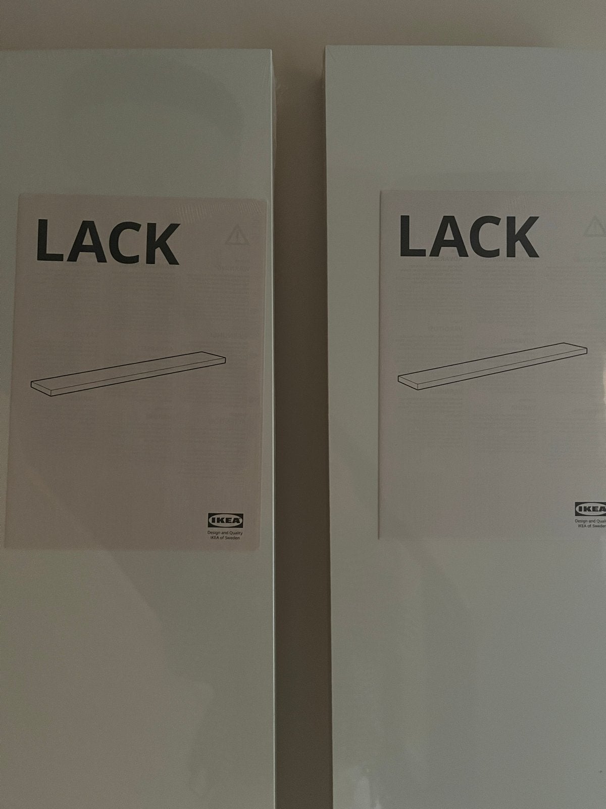 Nieuwe IKEA LACK wandplank wit 190x26 cm (2 stuks), Huis en Inrichting, Ophalen, Nieuw