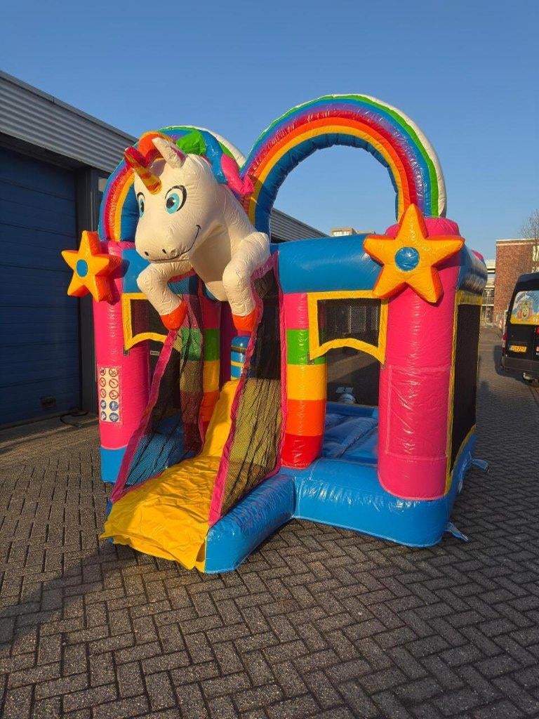 Springkussen huren Unicorn thema lol kinderfeestje, Ophalen, Zo goed als nieuw, Verjaardag